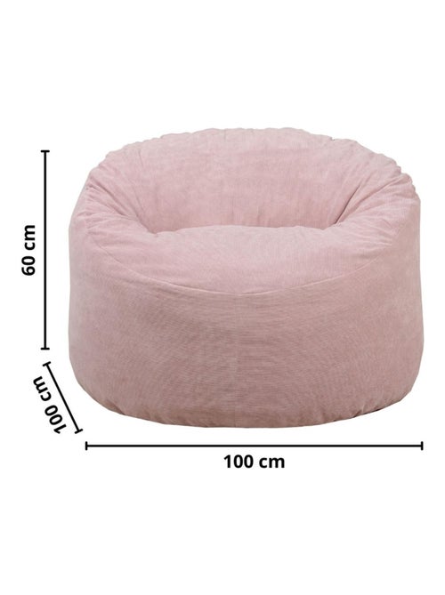 Pouf Velours Côtelé - Doux, Confortable et Élégant - Bananair - Kiabi