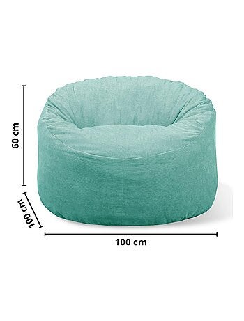 Pouf Velours Côtelé - Doux, Confortable et Élégant - Bananair