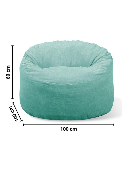 Pouf Velours Côtelé - Doux, Confortable et Élégant - Bananair - Kiabi