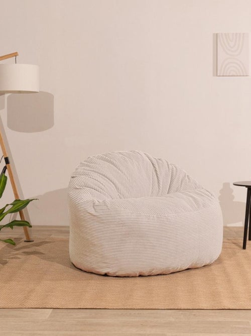 Pouf velours côtelé épais - Bananair - Kiabi