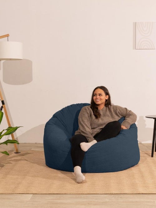 Pouf velours côtelé épais - Bananair - Kiabi