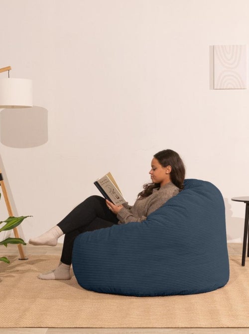 Pouf velours côtelé épais - Bananair - Kiabi