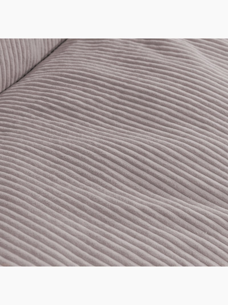 Pouf velours côtelé épais - Bananair Gris clair - Kiabi
