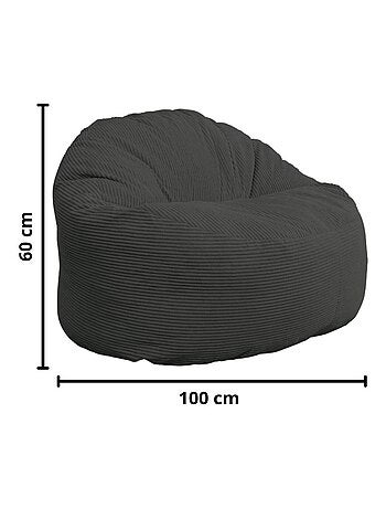 Pouf velours côtelé épais - Bananair