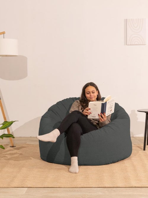 Pouf velours côtelé épais - Bananair - Kiabi
