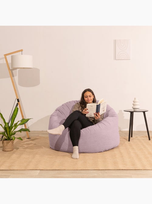 Pouf velours côtelé épais - Bananair - Kiabi