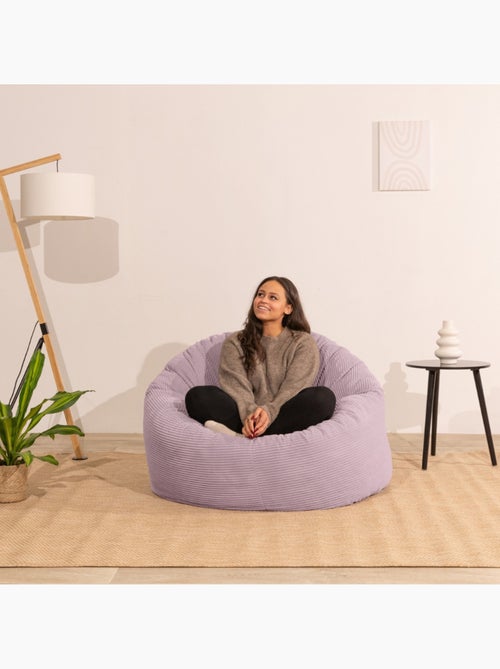Pouf velours côtelé épais - Bananair - Kiabi