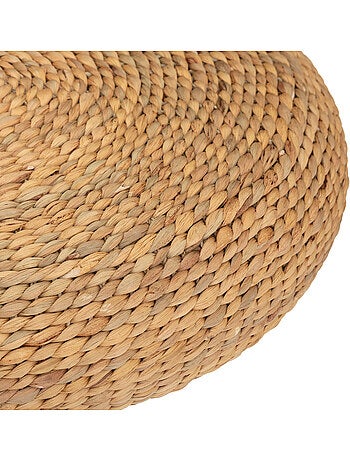 Pouf "Wond" jacinthe d'eau tressée