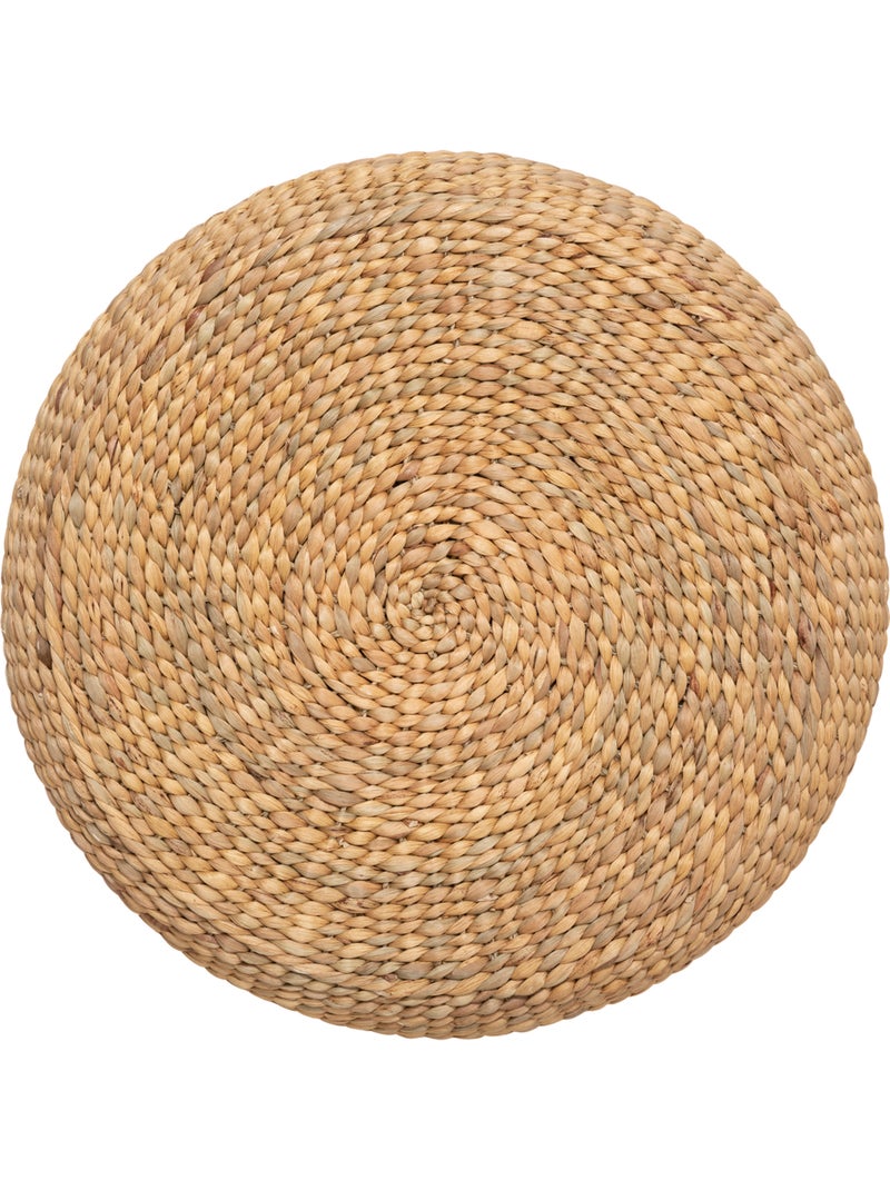 Pouf "Wond" jacinthe d'eau tressée Lin - Kiabi