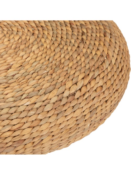 Pouf "Wond" jacinthe d'eau tressée - Kiabi