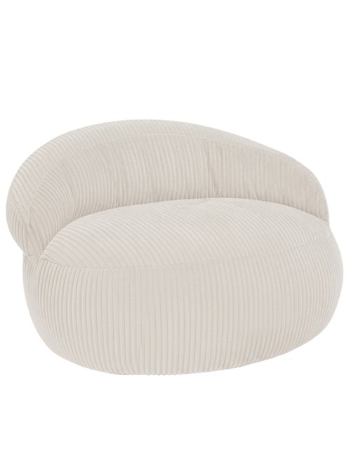 Pouf XXL déhoussable en velours côtelé 110 x 100 cm + repose-pieds - Kiabi Pouf XXL déhoussable en velours côtelé 110 x 100 cm + repose-pieds - Kiabi