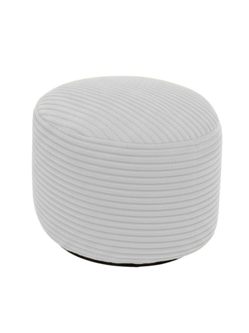 Pouf XXL déhoussable en velours côtelé 110 x 100 cm + repose-pieds - Kiabi