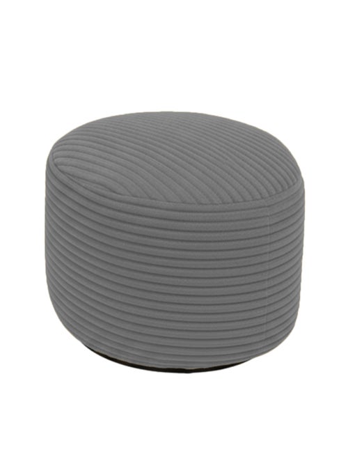 Pouf XXL déhoussable en velours côtelé 110 x 100 cm + repose-pieds - Kiabi