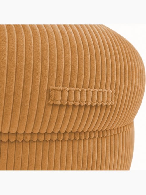 Pouf XXL déhoussable en velours côtelé 110 x 100 cm + repose-pieds - Kiabi Pouf XXL déhoussable en velours côtelé 110 x 100 cm + repose-pieds - Kiabi