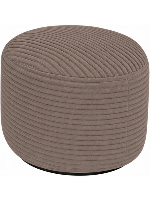 Pouf XXL déhoussable en velours côtelé 110 x 100 cm + repose-pieds - Kiabi