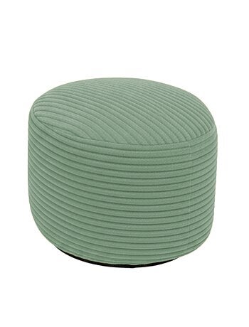 Pouf XXL déhoussable en velours côtelé 110 x 100 cm + repose-pieds