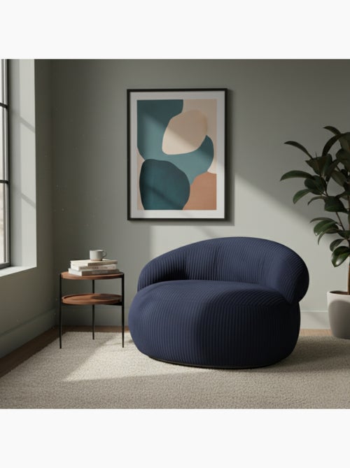Pouf XXL déhoussable en velours côtelé BANANAIR 110 x 100 cm - Kiabi