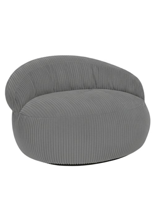Pouf XXL déhoussable en velours côtelé BANANAIR 110 x 100 cm - Kiabi Pouf XXL déhoussable en velours côtelé BANANAIR 110 x 100 cm - Kiabi
