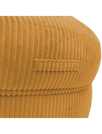 Pouf XXL déhoussable en velours côtelé BANANAIR 110 x 100 cm