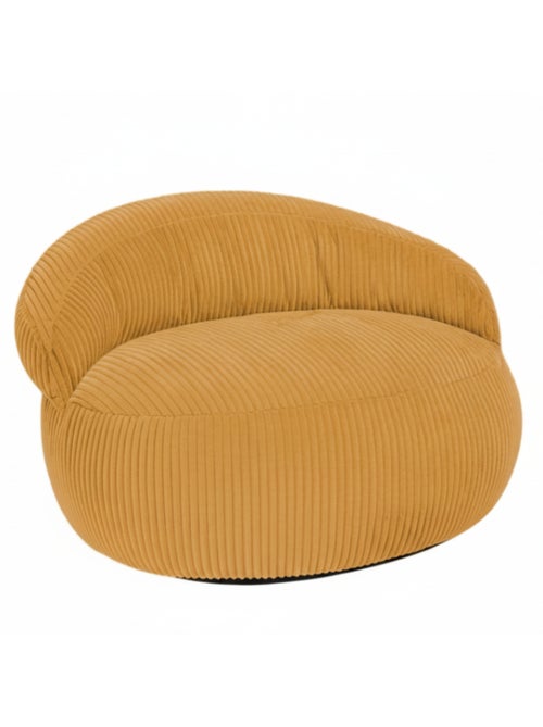 Pouf XXL déhoussable en velours côtelé BANANAIR 110 x 100 cm - Kiabi