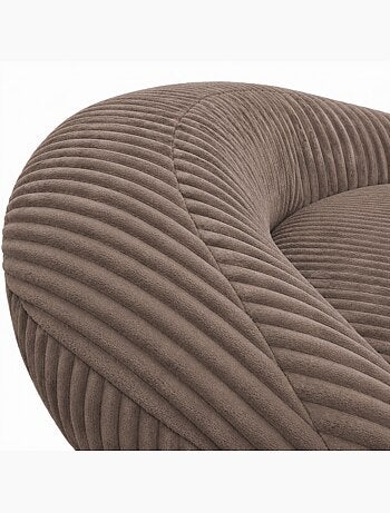 Pouf XXL déhoussable en velours côtelé BANANAIR 110 x 100 cm