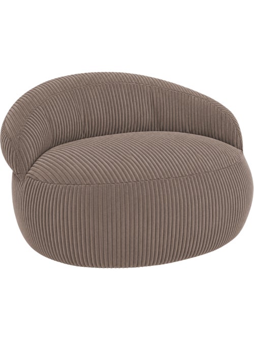Pouf XXL déhoussable en velours côtelé BANANAIR 110 x 100 cm - Kiabi