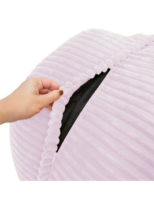 Pouf XXL déhoussable en velours côtelé BANANAIR 110 x 100 cm - Kiabi Pouf XXL déhoussable en velours côtelé BANANAIR 110 x 100 cm - Kiabi