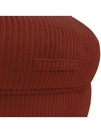 Pouf XXL déhoussable en velours côtelé BANANAIR 110 x 100 cm