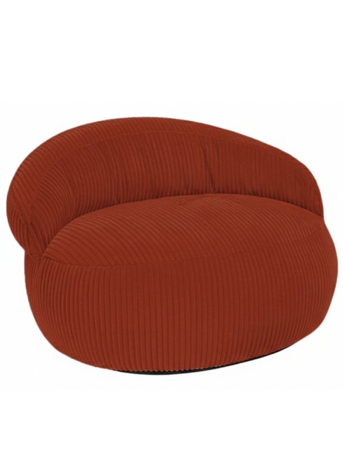 Pouf XXL déhoussable en velours côtelé BANANAIR 110 x 100 cm - Kiabi