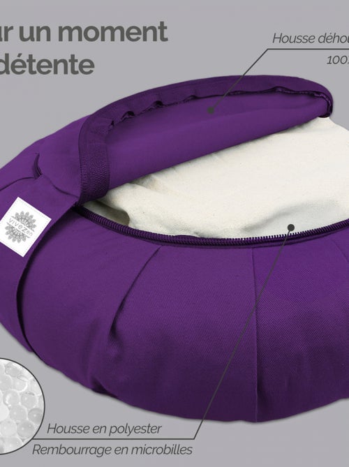 Pouf, zafu, coussin de méditation, yoga - Rond - 38 x 38 x 13 cm - Vivezen - Kiabi Pouf, zafu, coussin de méditation, yoga - Rond - 38 x 38 x 13 cm - Vivezen - Kiabi