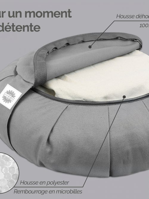 Pouf, zafu, coussin de méditation, yoga - Rond - 38 x 38 x 13 cm- Vivezen - Kiabi Pouf, zafu, coussin de méditation, yoga - Rond - 38 x 38 x 13 cm- Vivezen - Kiabi