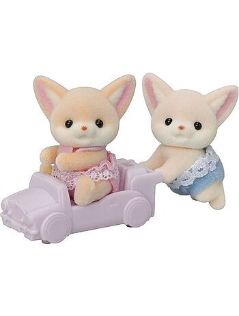 Poupée - SYLVANIAN FAMILIES - Les jumeaux Fennec - Modèle 5697 - Multicolore - Articulés