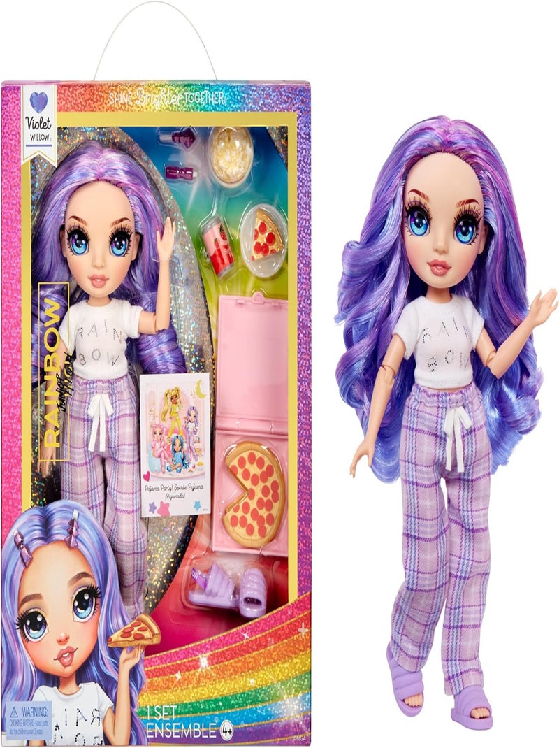 Poupée 22cm Purple (violet) Rainbow Junior High Pyjama Party - Rainbow High Multicolore - Kiabi