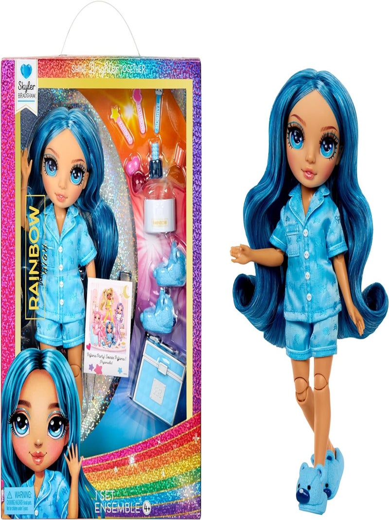 Poupée 22cm Skyler (bleu) Rainbow Junior High Pyjama Party - Rainbow High Multicolore - Kiabi