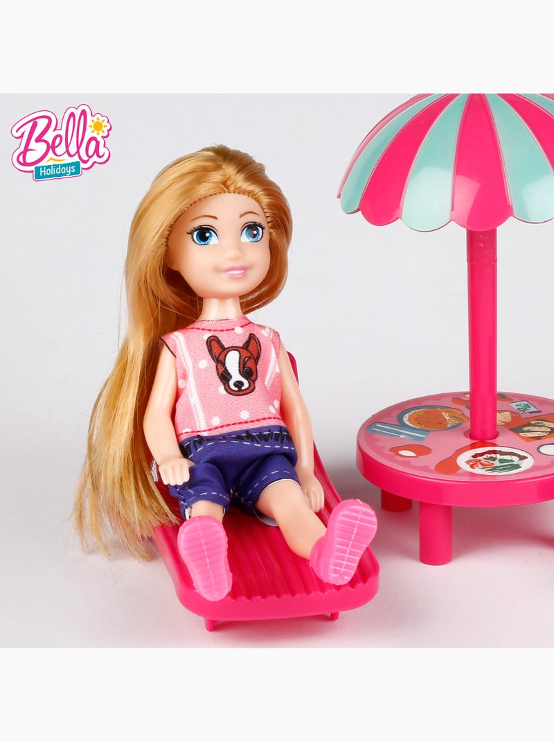 Poupée avec camping-car et accessoires bella N/A - Kiabi