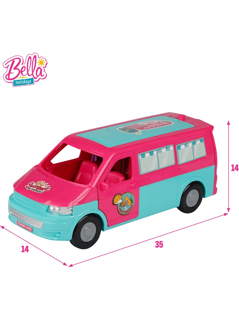 Poupée avec camping-car et accessoires bella N/A - Kiabi