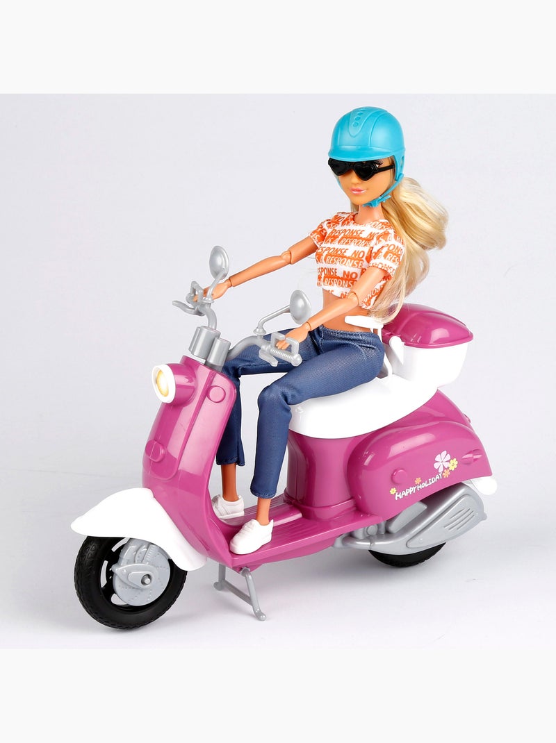 Poupée avec scooter et accessoires isabella N/A - Kiabi
