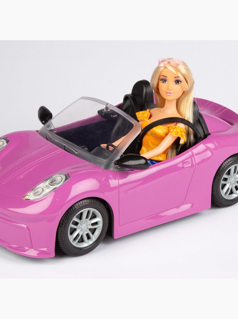 Poupée avec voiture de sport et accessoires isabella N/A - Kiabi