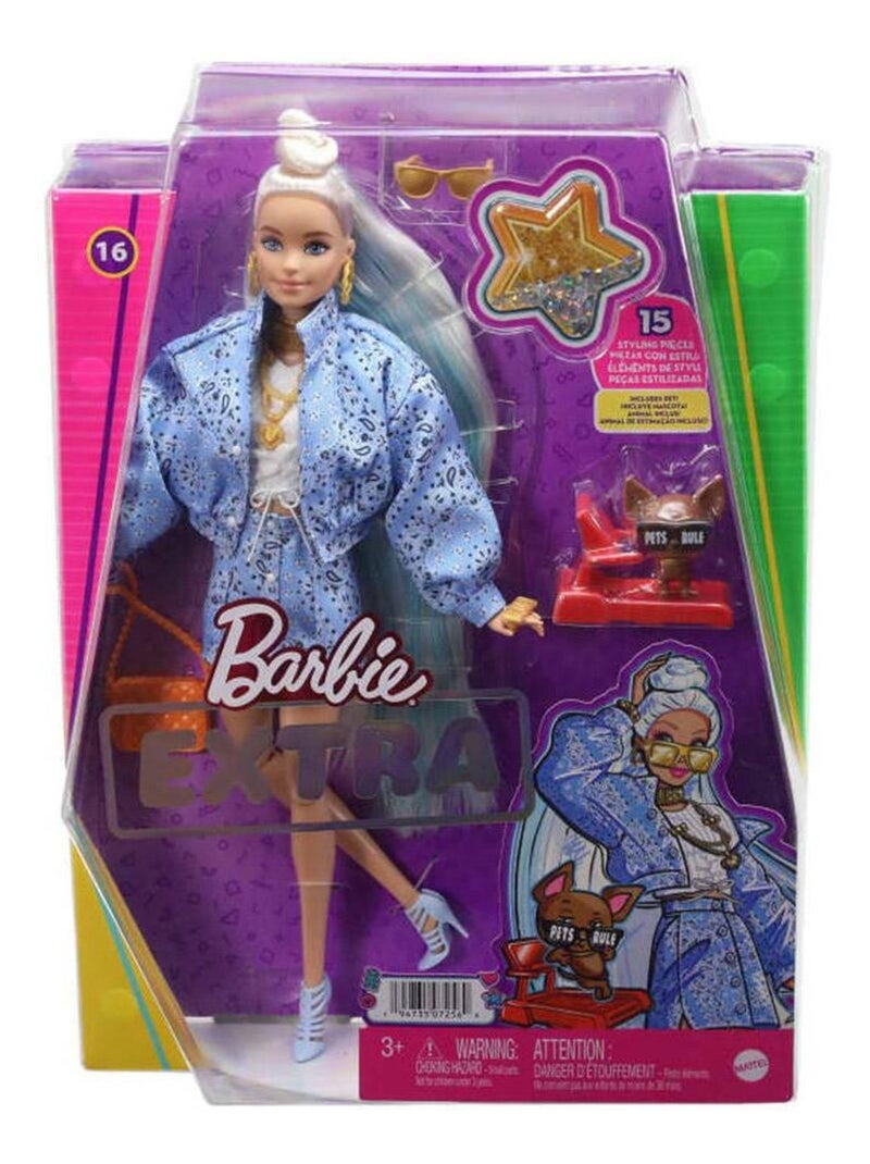 Poupée Barbie : Barbie Extra Blonde Bandana Multicolore - Kiabi