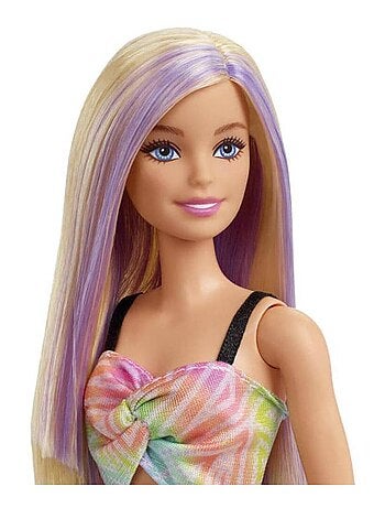 Poupée Barbie : Barbie Fashionista : mèches violettes