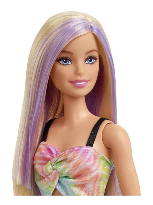 Poupée Barbie : Barbie Fashionista : mèches violettes - Kiabi