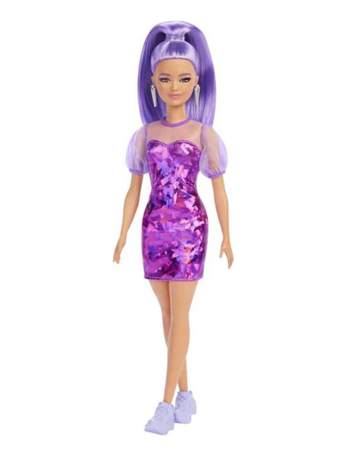 Poupée Barbie : Barbie Fashionista : Robe Violette - Kiabi