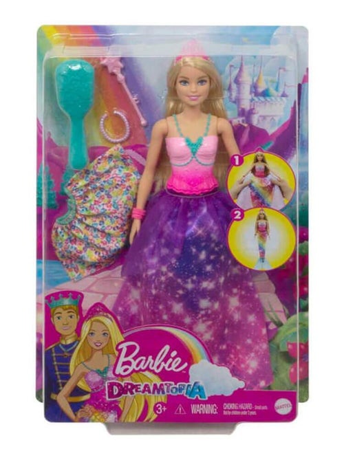 Poupée Barbie : Dreamtopia : Barbie Transformation Princesse Sirène - Kiabi