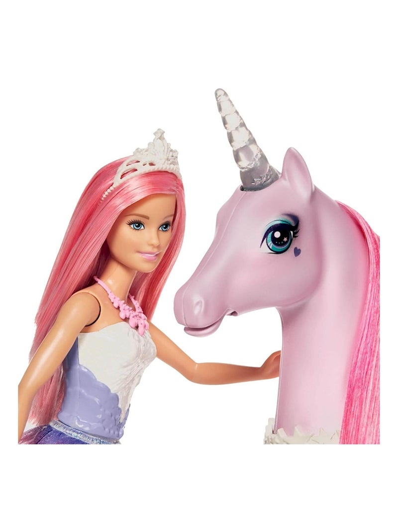 Poupée Barbie Dreamtopia : Princesse et licorne lumières magiques Multicolore - Kiabi