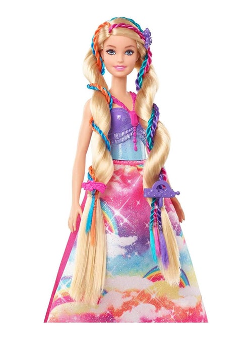 Poupée Barbie Dreamtopia : Princesse Tresses magiques - Kiabi