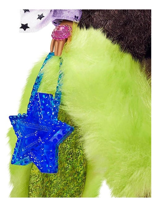 Poupée Barbie Extra : Brune à nattes avec élastiques - Kiabi