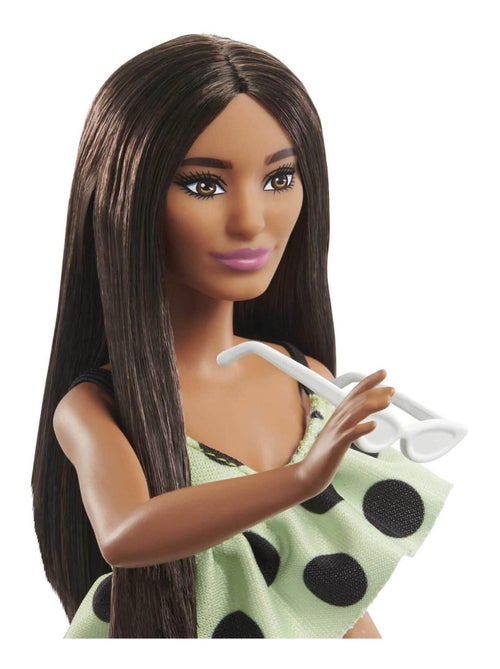 Poupée Barbie Fashionistas : Brune, combinaison verte - Kiabi