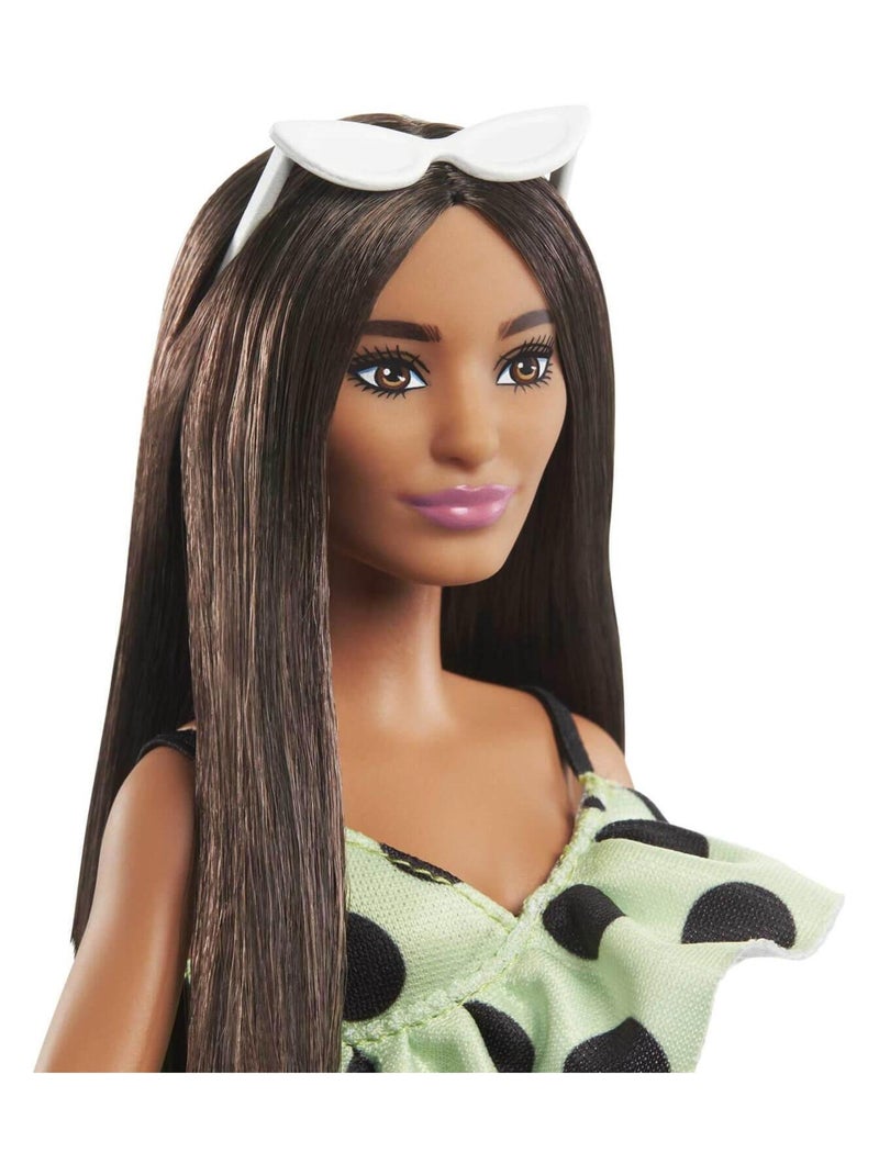 Poupée Barbie Fashionistas : Brune, combinaison verte Multicolore - Kiabi