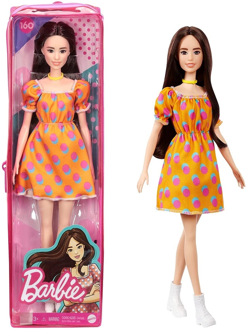 Poupée Barbie Fashionistas : Robe Orange Multicolore - Kiabi