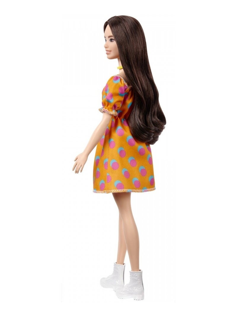 Poupée Barbie Fashionistas : Robe Orange Multicolore - Kiabi